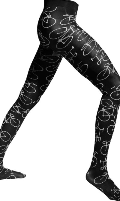 Bicycles pattern men semi opaque tights Adrian