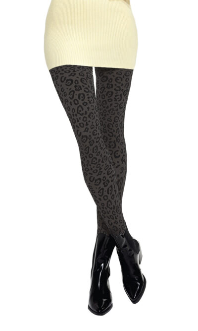 Leopard opaque animal pattern tights Adrian
