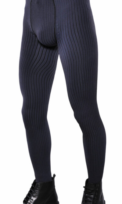 Strips semi opaque ribbed men tights Adrian
