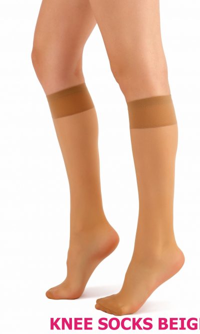 Sheer basic everyday knee socks Aurellie 10 pairs