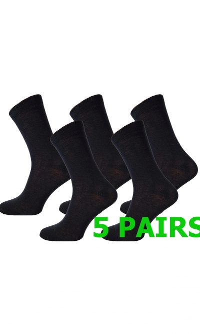 5 PAIRS Men Classic Basic Breathable Crew Calf Socks Everyday Work