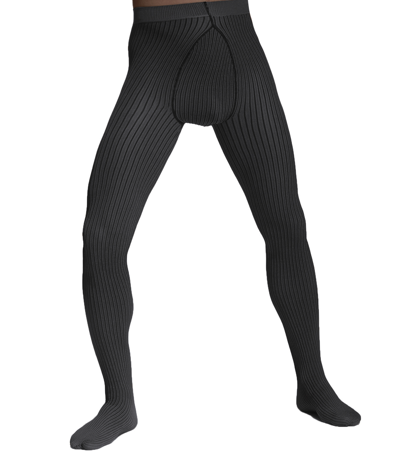 Strips semi opaque ribbed men tights Adrian - Aurelie