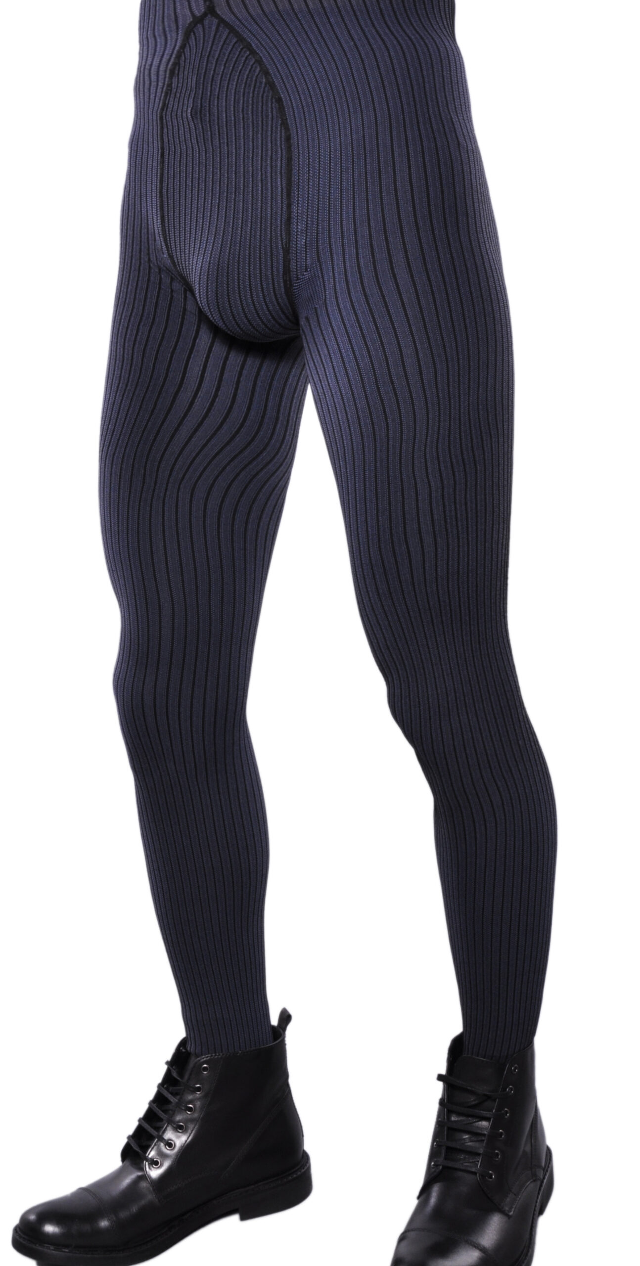 Strips semi opaque ribbed men tights Adrian - Aurelie